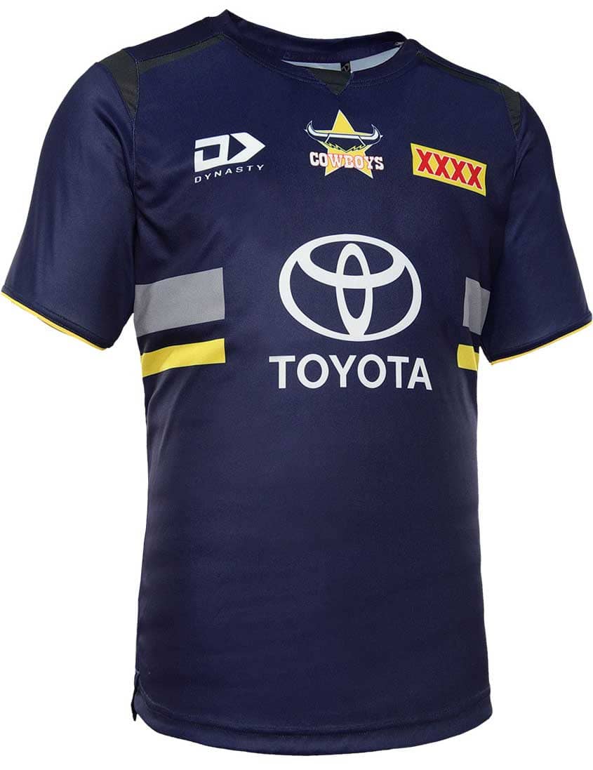 North Queensland Cowboys NRL Mens Navy Training Shirt