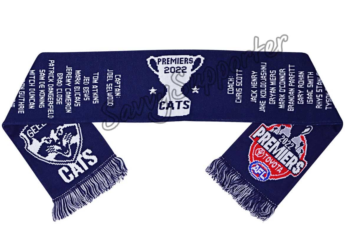 Geelong Cats 2022 AFL Premiers Scarf
