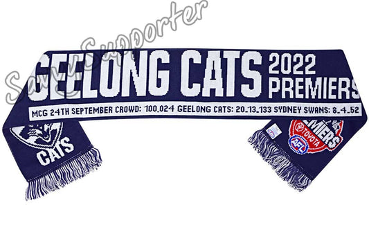 Geelong Cats 2022 AFL Premiers Scarf