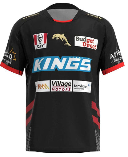 Redcliffe Dolphins 2023 NRL Mens Black Training Jersey