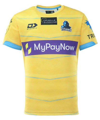 Gold Coast Titans 2023 NRL Mens Gold Training Shirt