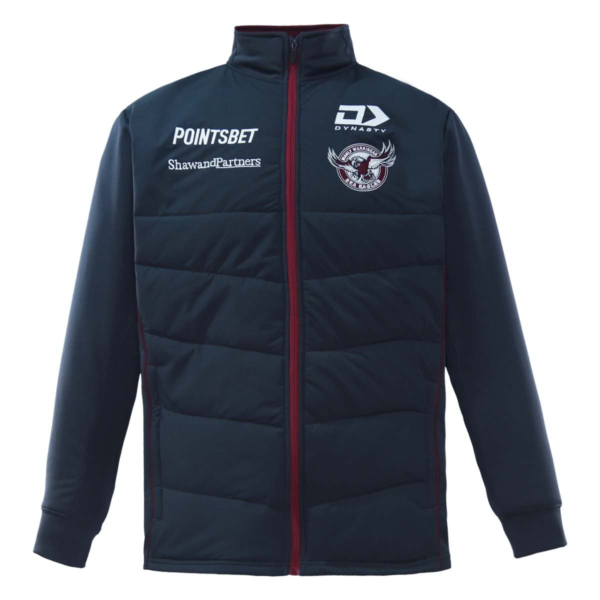 Manly Sea Eagles 2023 NRL Mens Charcoal Hybrid Jacket