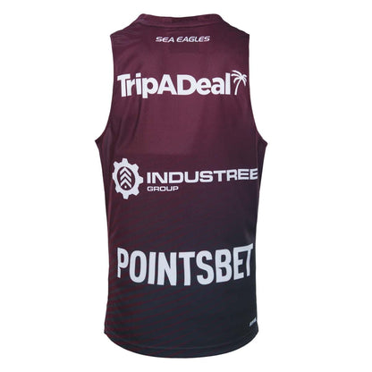 Manly Sea Eagles 2023 NRL Mens Maroon Training Singlet