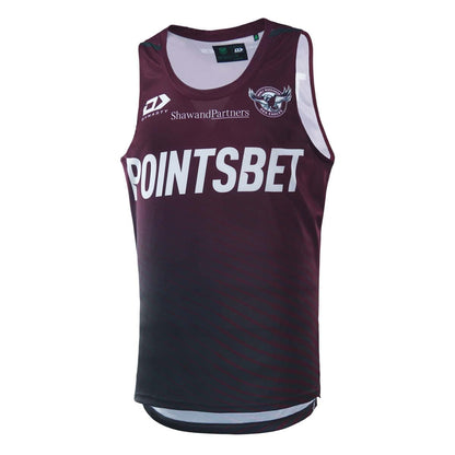 Manly Sea Eagles 2023 NRL Mens Maroon Training Singlet