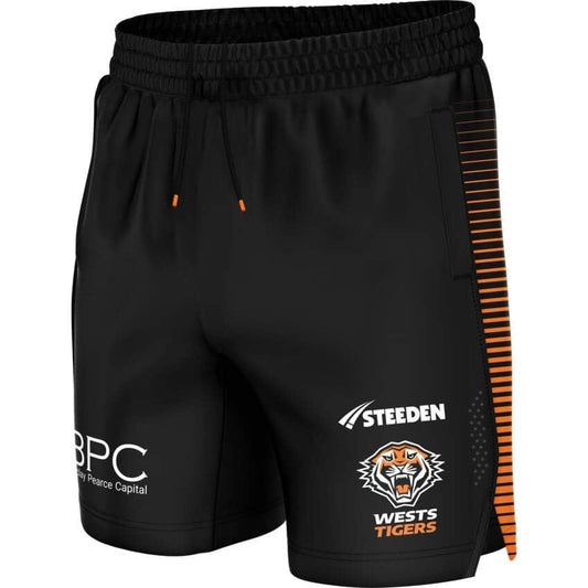 Wests Tigers NRL Mens Gym Training Shorts