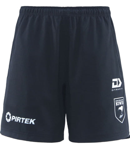 New Zealand Kiwis 2025 NRL Mens Black Gym Shorts