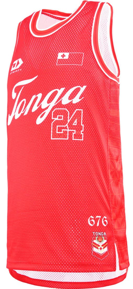 Tonga 2025 RL Mens Basketball Singlet