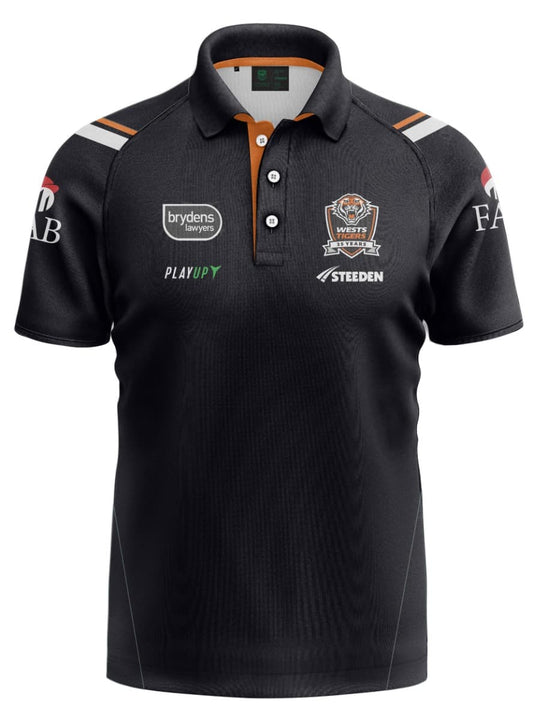 Wests Tigers 2024 NRL Mens Media Polo Shirt