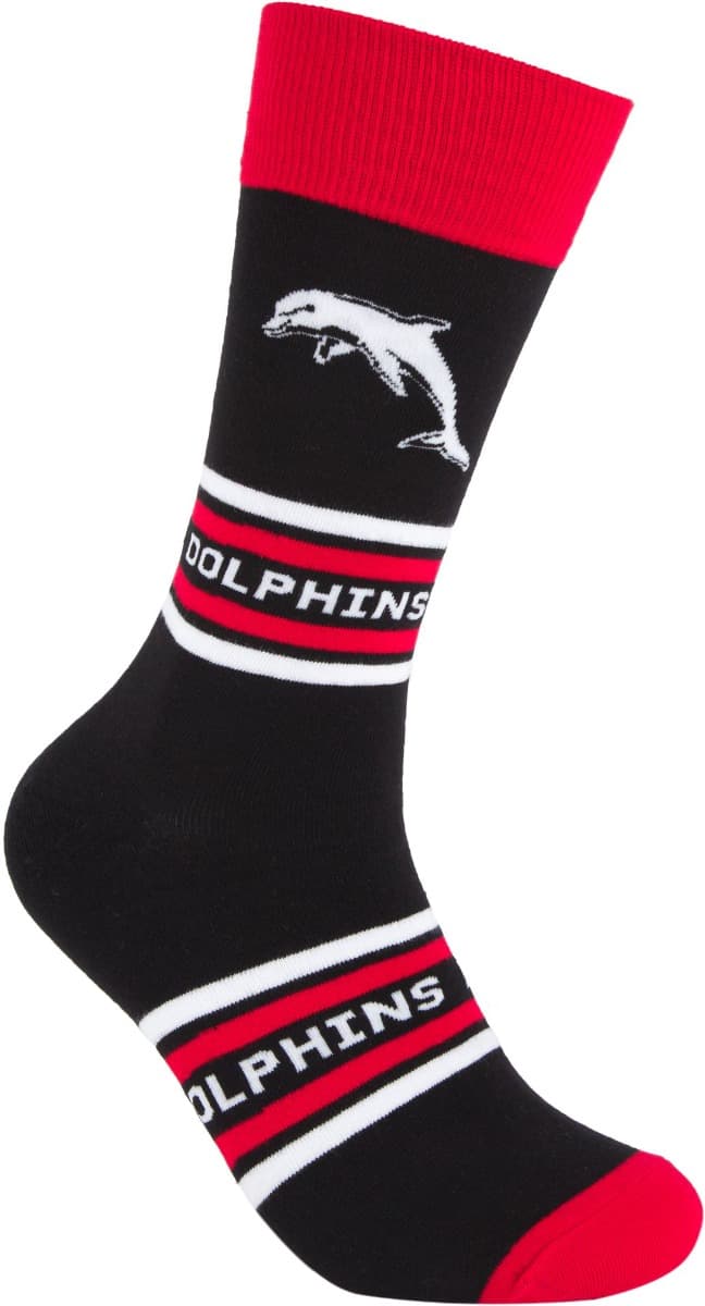 Redcliffe Dolphins NRL Stripe Organic Cotton Socks