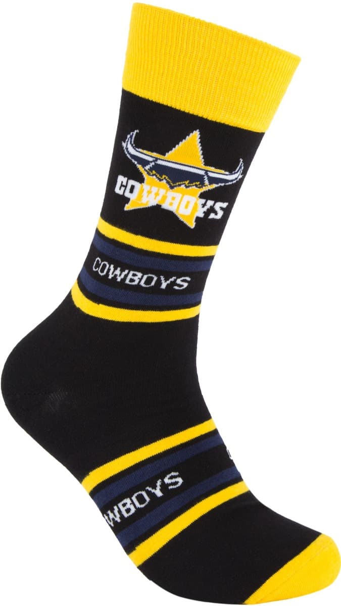 North Queensland Cowboys NRL Stripe Organic Cotton Socks