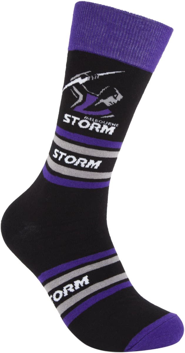 Melbourne Storm NRL Stripe Organic Cotton Socks