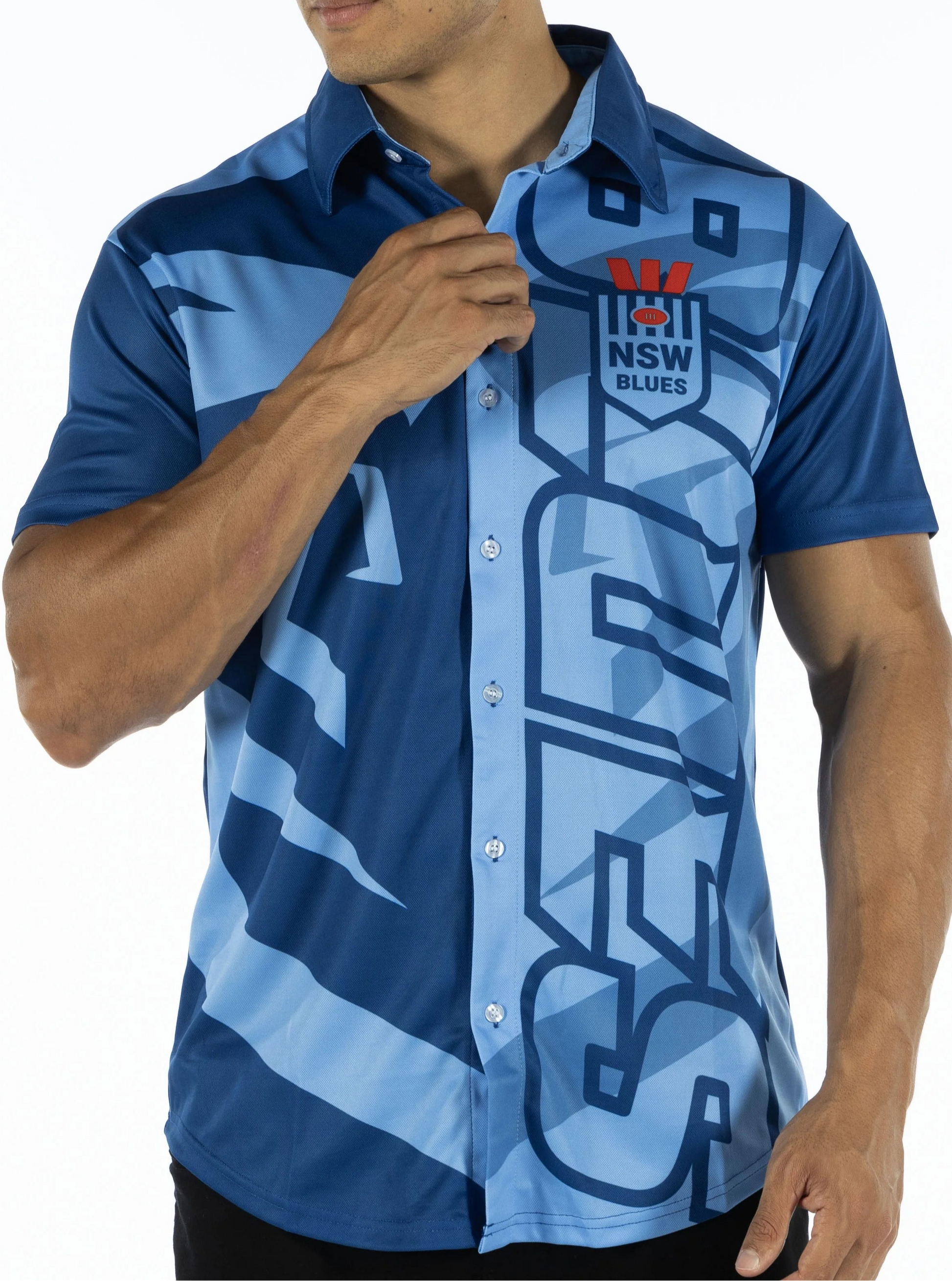 NSW Blues State of Origin Mens Showtime Party Shirt