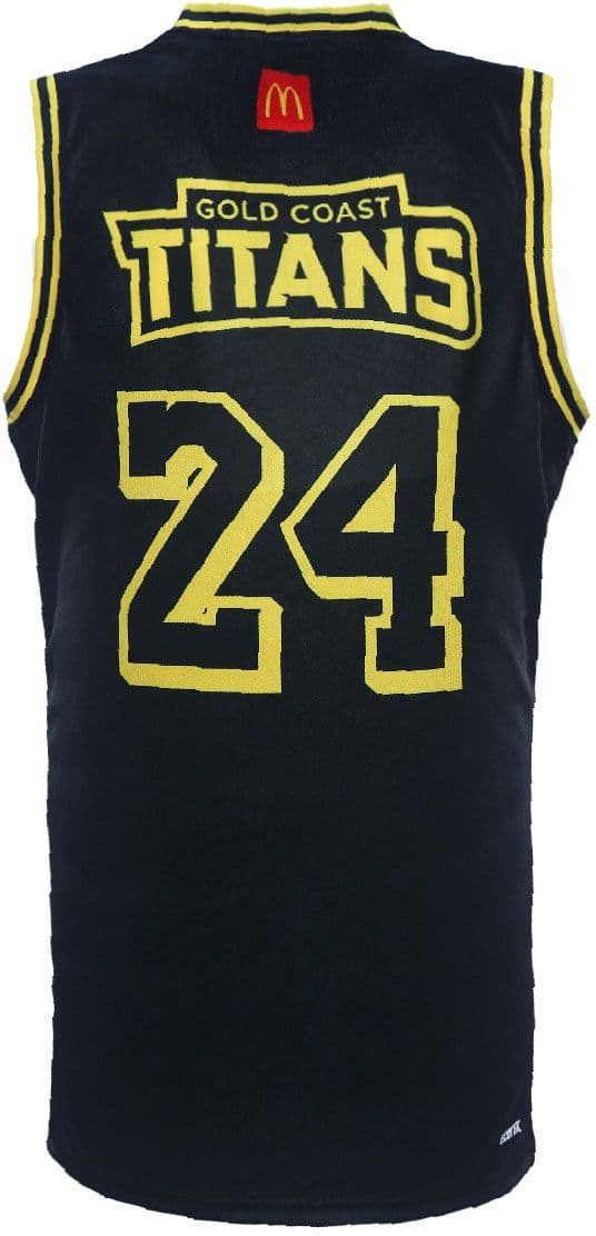 Gold Coast Titans 2024 NRL Mens Basketball Singlet