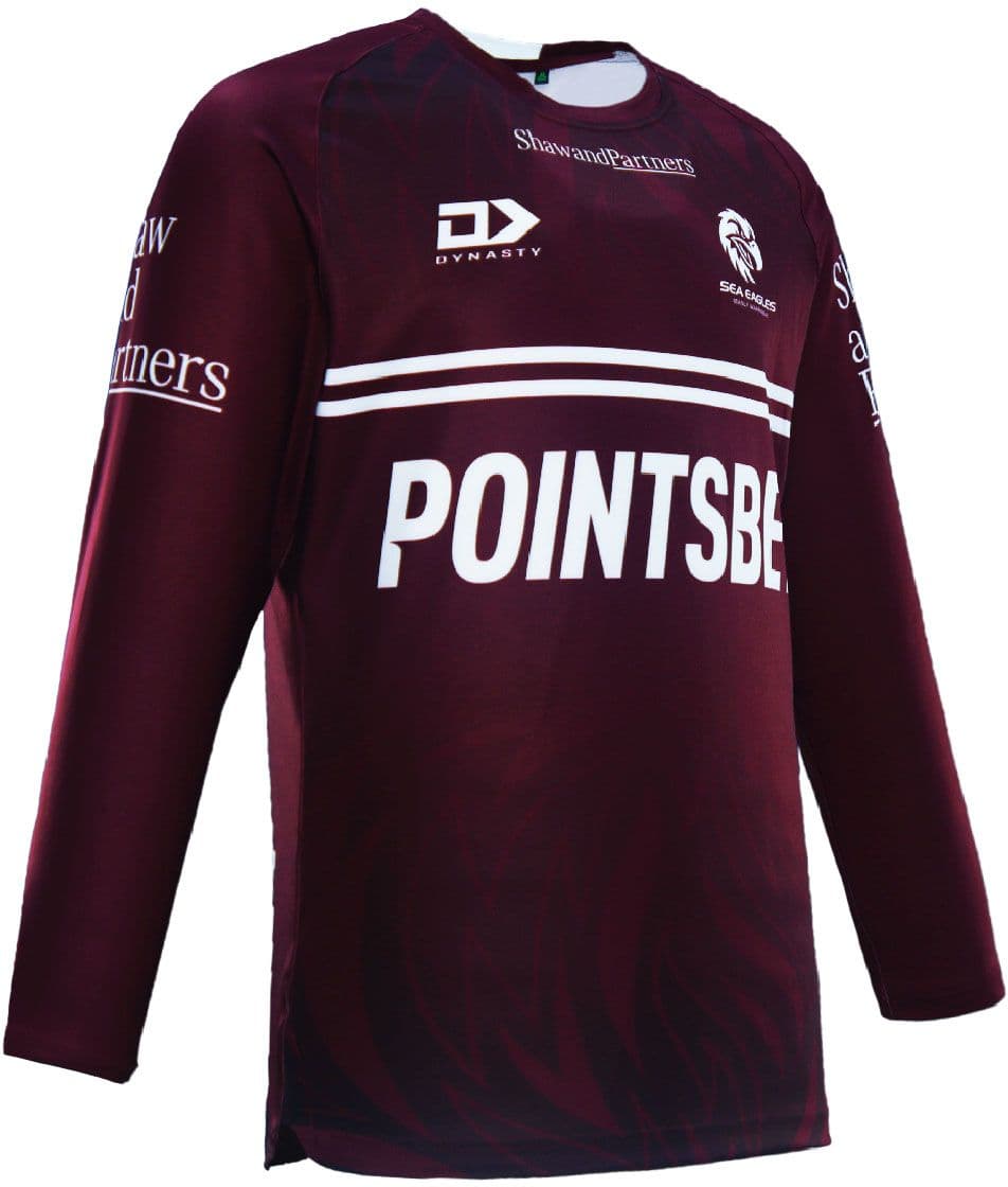 Manly Sea Eagles 2024 NRL Mens Long Sleeve Training Shirt