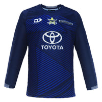 North Queensland Cowboys 2024 NRL Mens Navy Long Sleeve Training Shirt