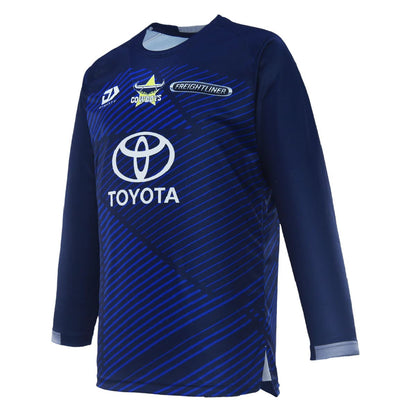 North Queensland Cowboys 2024 NRL Mens Navy Long Sleeve Training Shirt