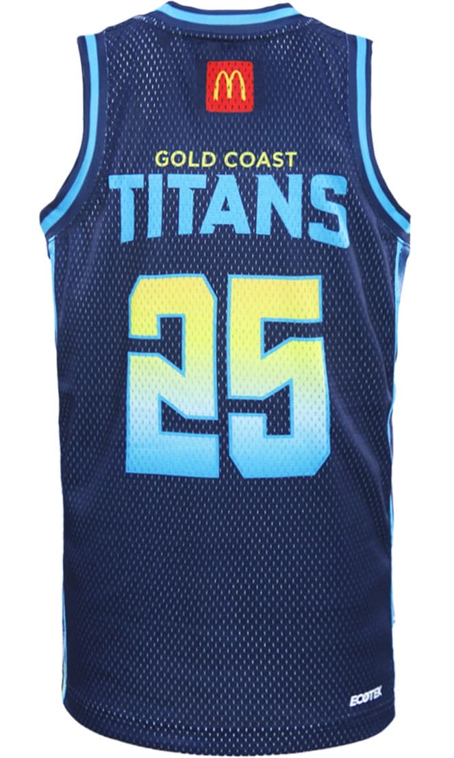 Gold Coast Titans 2025 NRL Mens Basketball Singlet
