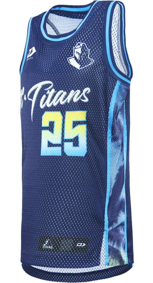 Gold Coast Titans 2025 NRL Mens Basketball Singlet