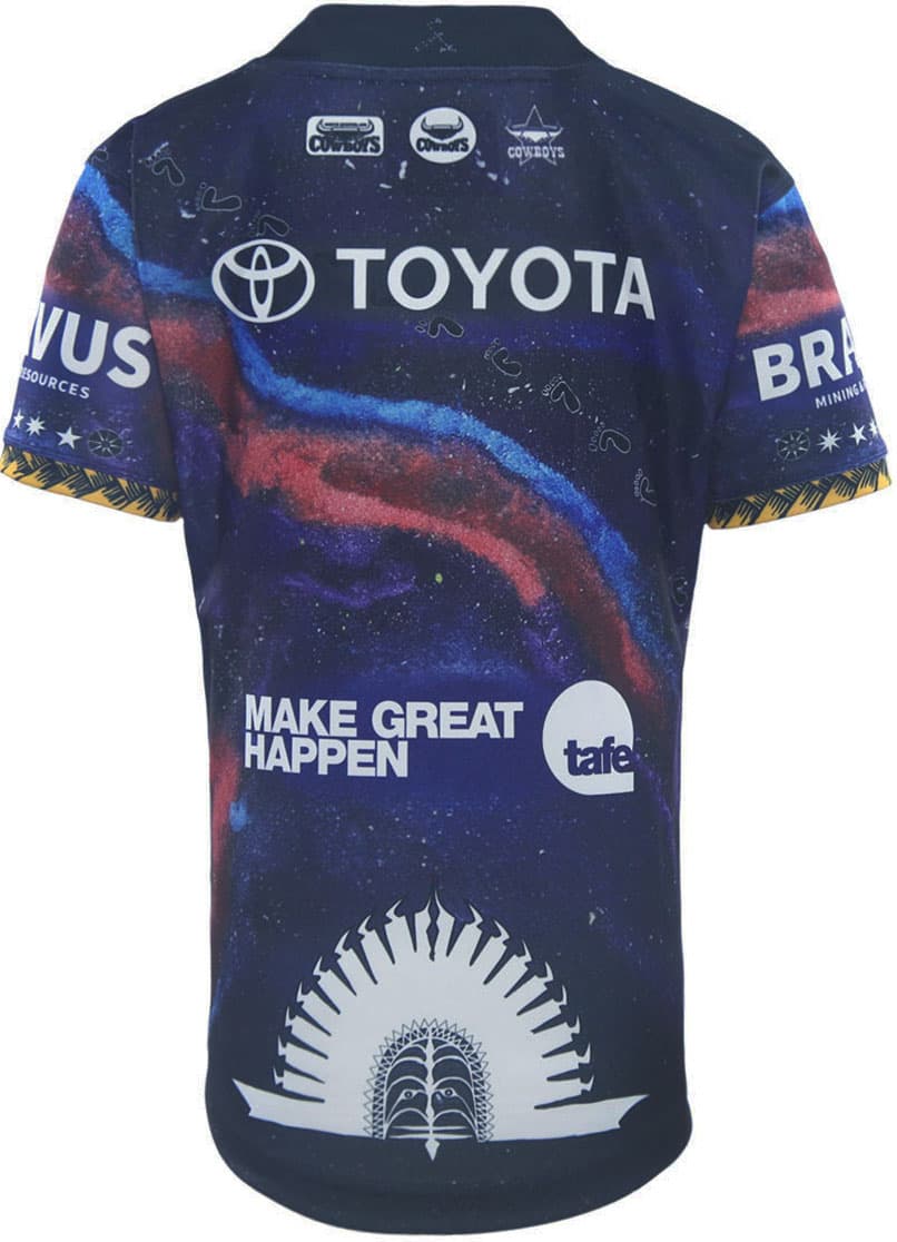 North Queensland Cowboys 2025 NRL Kids Indigenous Jersey