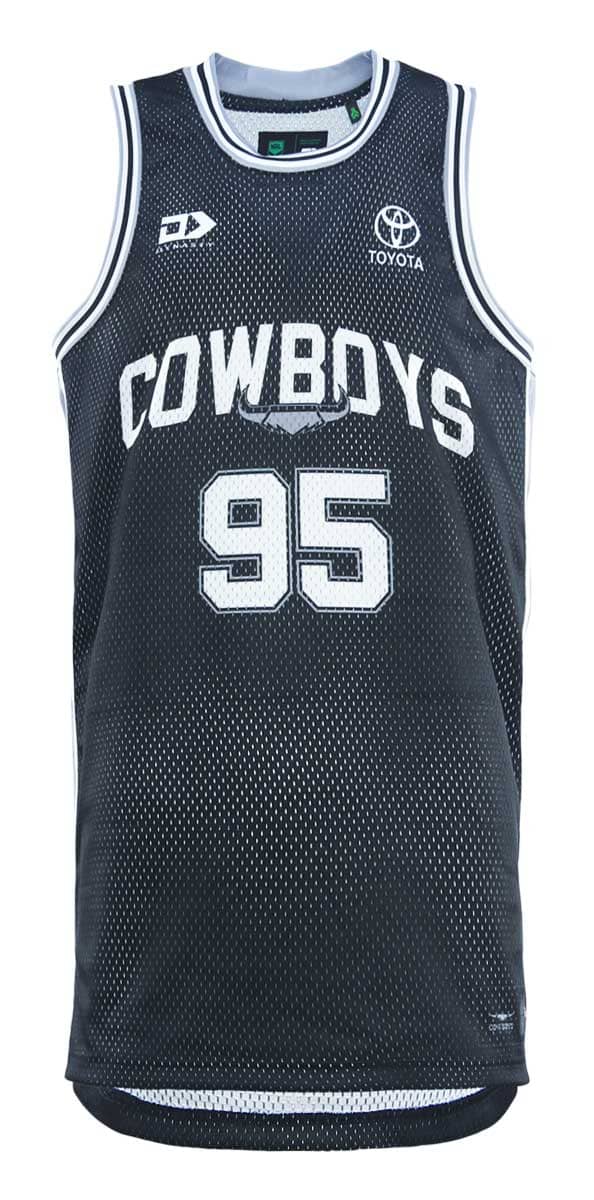 North Queensland Cowboys 2025 NRL Kids Basketball Singlet