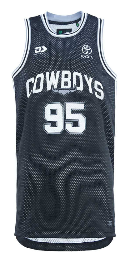 North Queensland Cowboys 2025 NRL Kids Basketball Singlet