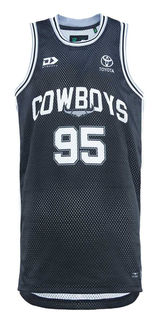 North Queensland Cowboys 2025 NRL Kids Basketball Singlet