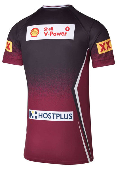 QLD Maroons 2025 NRL Mens Black Training Jersey
