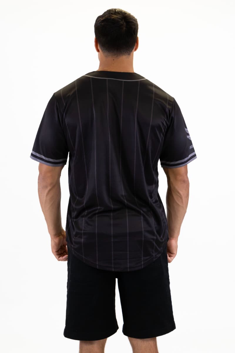 Adelaide Crows 2025 AFL Mens Blackout Baseball Shirt