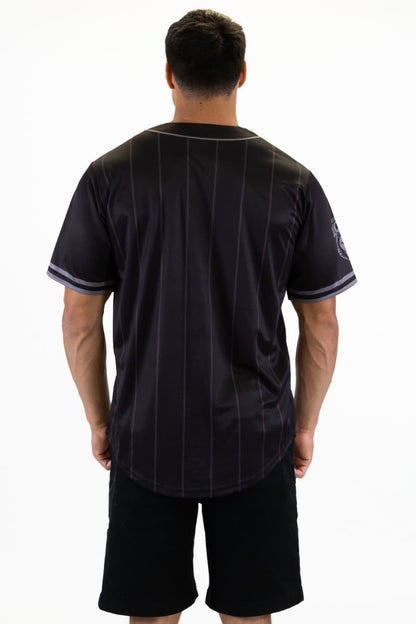 Brisbane Lions 2025 AFL Mens Blackout Baseball Shirt