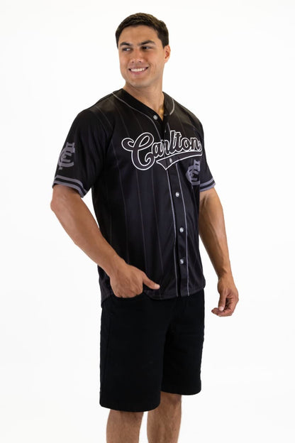 Carlton Blues 2025 AFL Mens Blackout Baseball Shirt