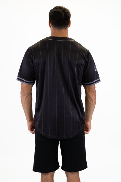 Essendon Bombers 2025 AFL Mens Blackout Baseball Shirt