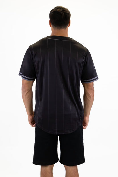 Geelong Cats 2025 AFL Mens Blackout Baseball Shirt
