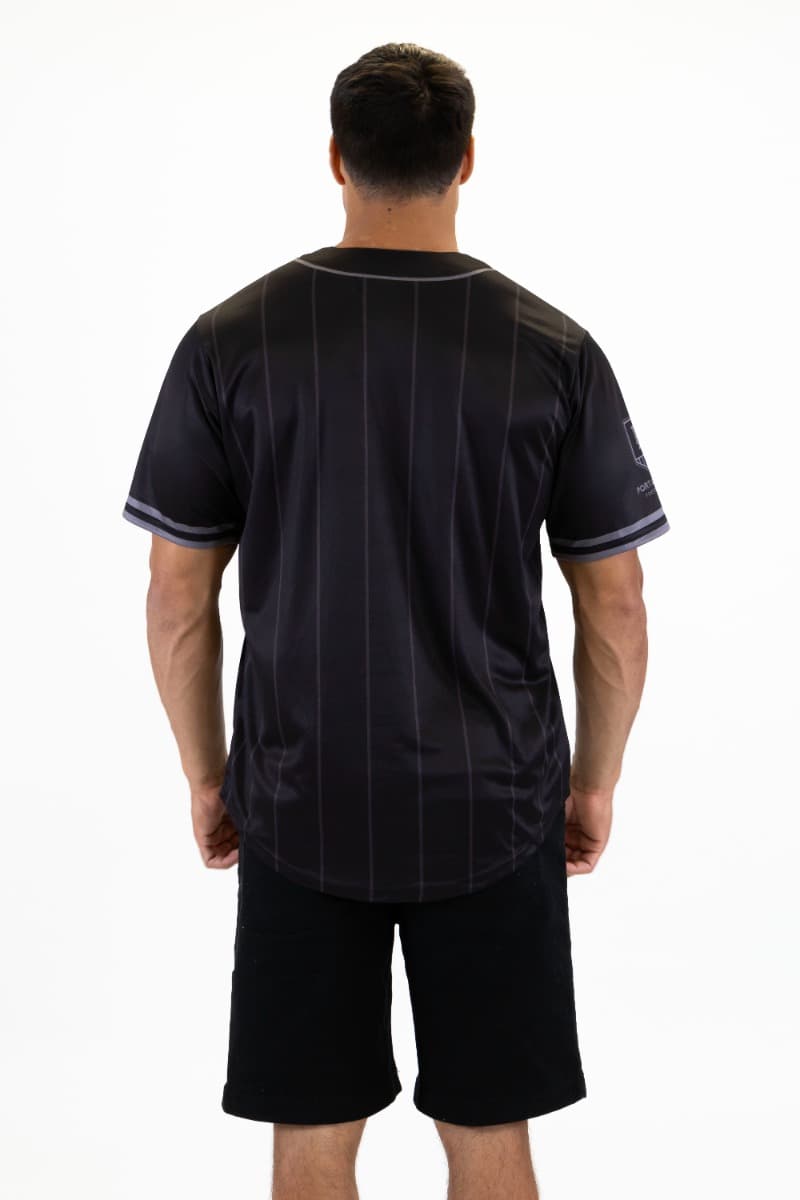 Port Adelaide Power 2025 AFL Mens Blackout Baseball Shirt