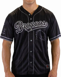 Brisbane Broncos NRL Mens Blackout Baseball Shirt