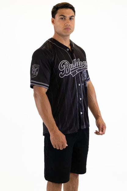 Canterbury Bulldogs 2025 NRL Mens Blackout Baseball Shirt