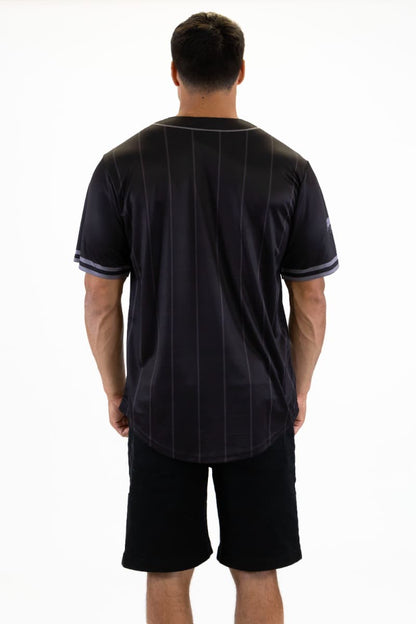 Dolphins 2025 NRL Mens Blackout Baseball Shirt