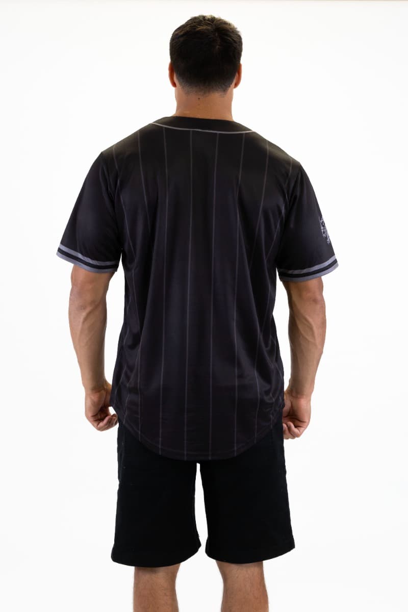 St George Dragons 2025 NRL Mens Blackout Baseball Shirt