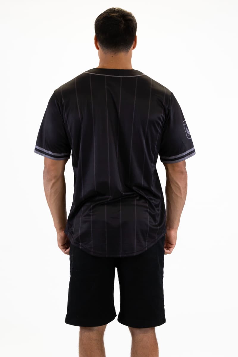 QLD Maroons 2025 NRL Mens Blackout Baseball Shirt