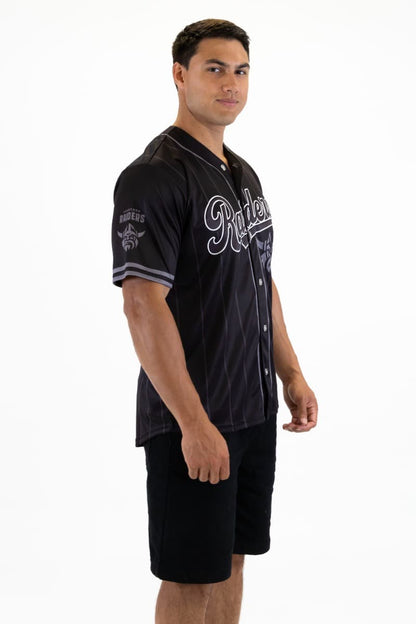 Canberra Raiders 2025 NRL Mens Blackout Baseball Shirt