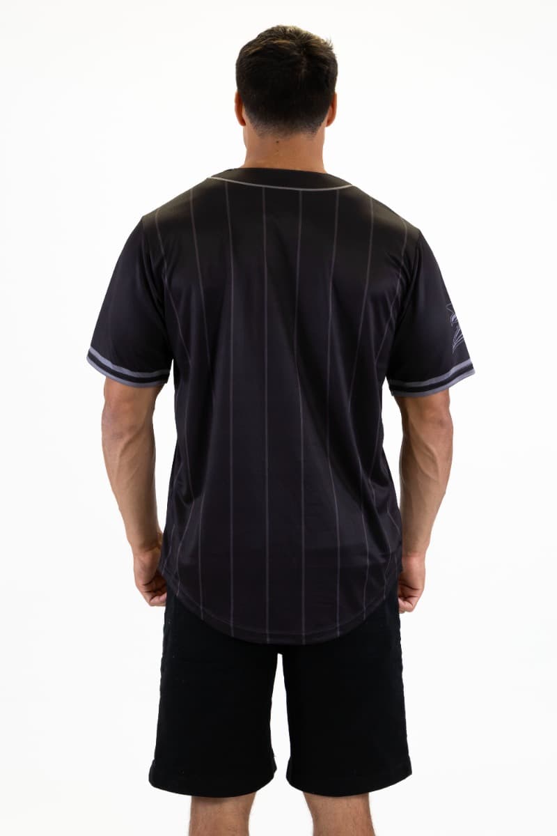 Sydney Roosters 2025 NRL Mens Blackout Baseball Shirt