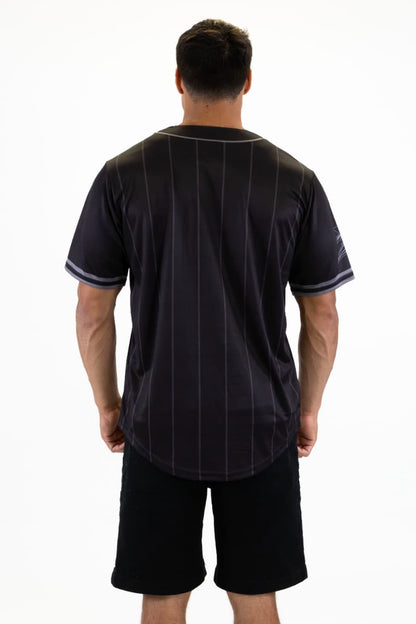 Sydney Roosters 2025 NRL Mens Blackout Baseball Shirt