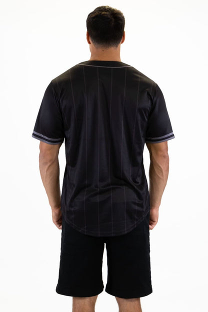 Melbourne Storm 2025 NRL Mens Blackout Baseball Shirt
