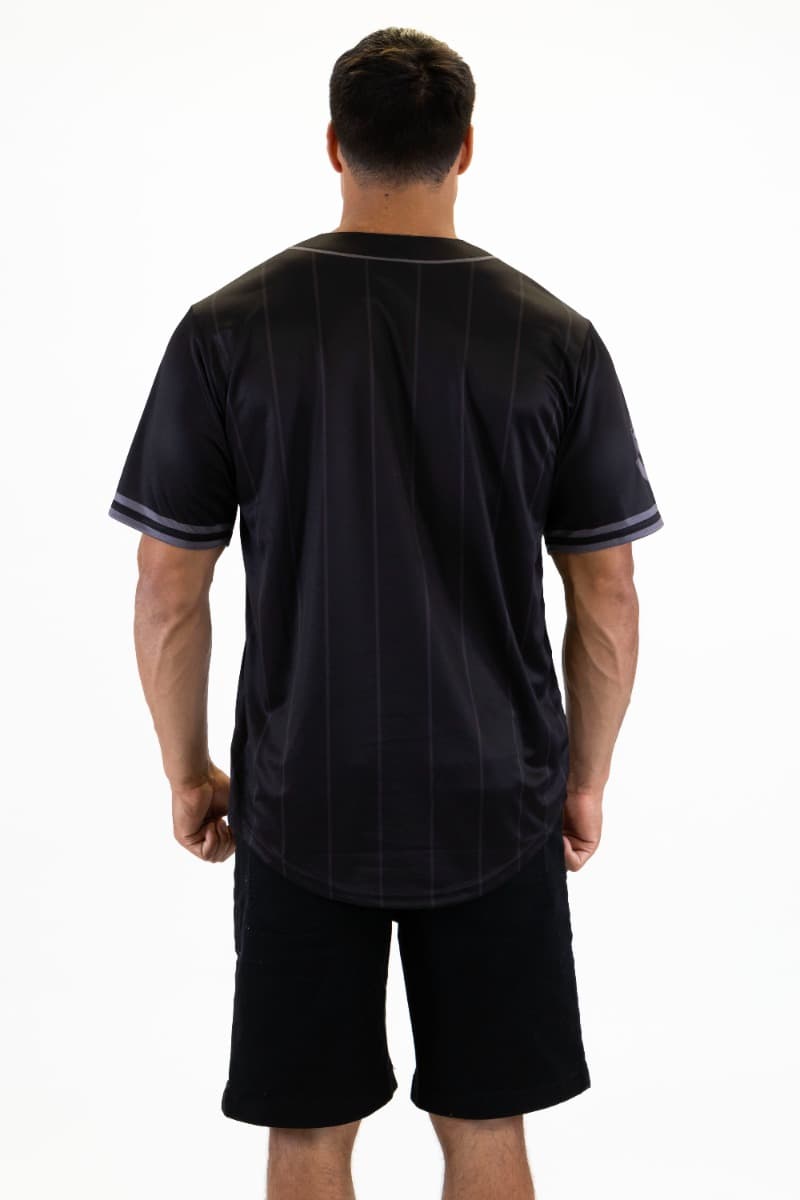 Gold Coast Titans 2025 NRL Mens Blackout Baseball Shirt