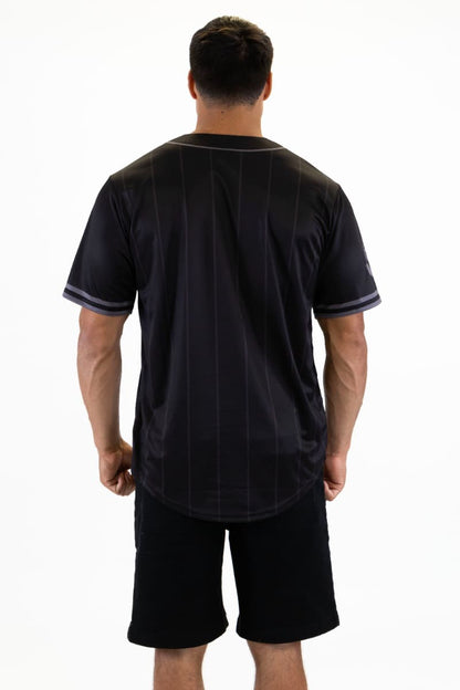 Gold Coast Titans 2025 NRL Mens Blackout Baseball Shirt