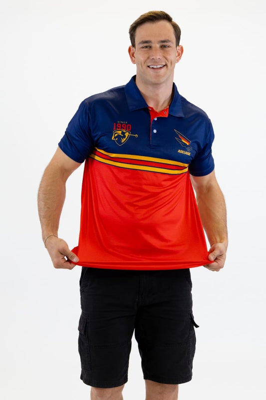 Adelaide Crows 2025 AFL Mens Sandman Golf Polo Shirt