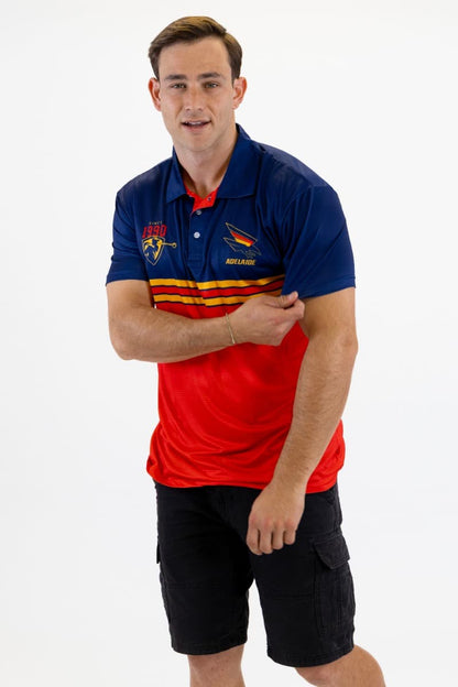 Adelaide Crows 2025 AFL Mens Sandman Golf Polo Shirt
