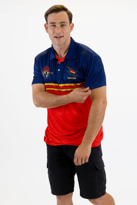 Adelaide Crows 2025 AFL Mens Sandman Golf Polo Shirt