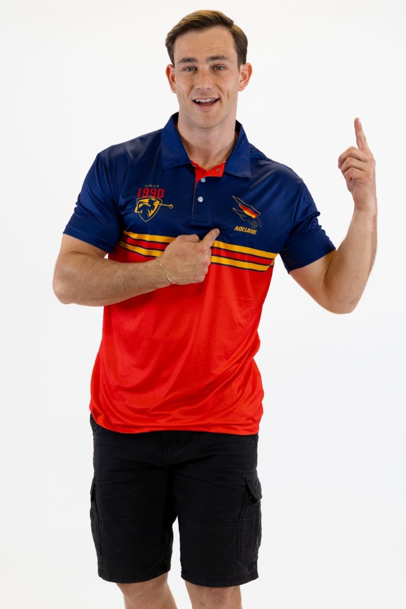 Adelaide Crows 2025 AFL Mens Sandman Golf Polo Shirt