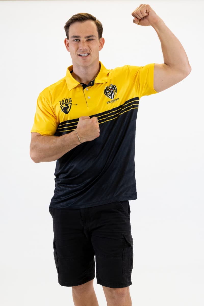 Richmond Tigers 2025 AFL Mens Sandman Golf Polo Shirt