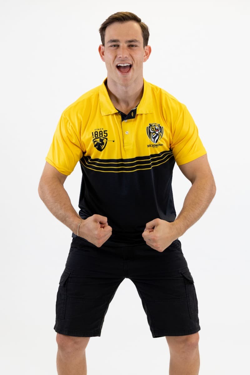 Richmond Tigers 2025 AFL Mens Sandman Golf Polo Shirt